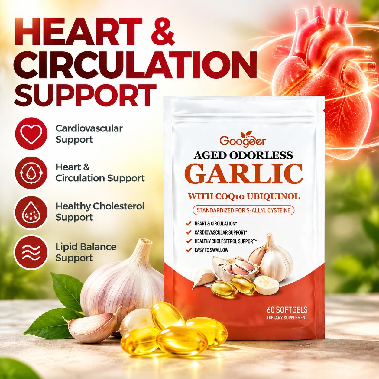 Aged Odorless Garlic Softgels  - Coq10 Ubiquinol Softgel review and price