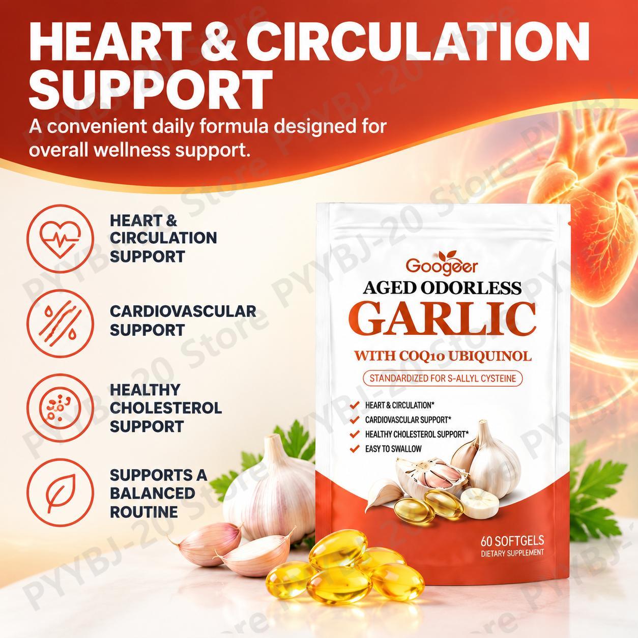 Googeer Aged Odorless Garlic S - Coq10 Ubiquinol Softgel review and price
