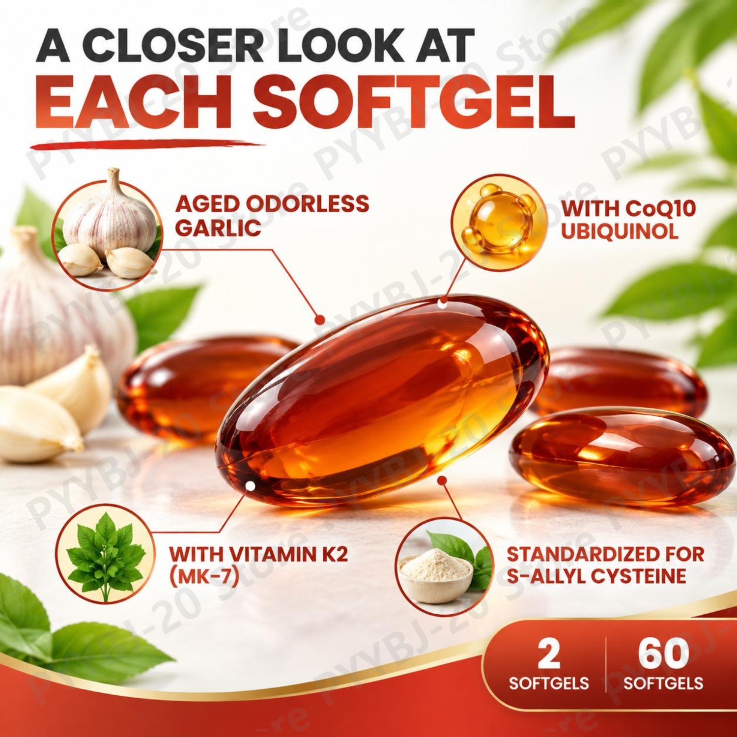 Aged Odorless Garlic Softgels  - Coq10 Ubiquinol Softgel review and price
