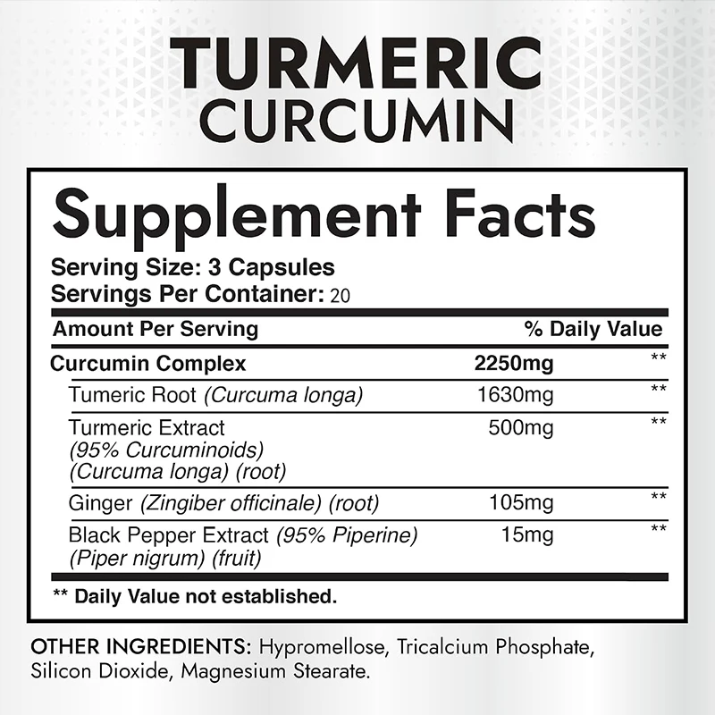Turmeric and Curcumin 2250mg,  - Turmeric Curcumin Capsule review and price